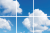 Fotoprint - afbeelding - wolk - | - verdeeld - over - 6 - panelen - | - 595 - x - 595 - mm