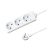 Drievoudige - tafelcontactdoos - 3m - wit