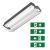 Noodverlichting - | - pan - | - 3w - | - zwart - | - incl. - pitogrammen