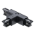 3-Fase - T-vorm - Interne connector - Rechts - Zwart