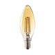 LED E14- Filament - C35 - Dimbaar | Amber(goud) 2200k - 4W vervangt 30W