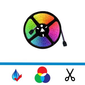 LED Strip RGB - 5 meter los - type 5050 - 60 Led/m - 12V - waterdicht
