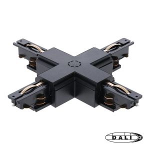 DALI 3-FASE RAIL | X-VORM CONNECTOR | ZWART