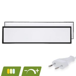 BACK-LIT LED PANEEL | EUROPA ZWART | 120X30CM | 30W | DIMBAAR | CCT-SWITCH | MET EUROSNOER