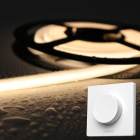 LED Strip COB - 10 Meter - Complete Set - 2700k - Warm Wit - 24V - IP68 Waterdicht - 480LED/m - Met Draadloze Mi-Light(MiBoxer) wanddimmer(Wit)