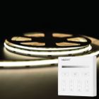 LED Strip COB - 10 Meter - Complete Set - 4000k - Neutraal Wit - 24V - 480LED/m - Met Draadloze Mi-Light(MiBoxer) Touch Wandbediening(Wit)