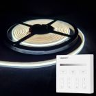 LED Strip COB - 10 Meter - Complete Set - 6000k - Koud Wit - 24V - IP65 Waterdicht - 480LED/m - Met Draadloze Mi-Light(MiBoxer) Touch Wandbediening(Wit)