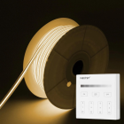 LED Strip | 40 Meter | 800Lumen per meter | 220V | Warm Wit 3000K | COB | Waterdicht(IP65) | Complete Set | 40 Meter in één rol - Met Mi-Light(MiBoxer) Draadloze Wandbediening Touch (Wit)